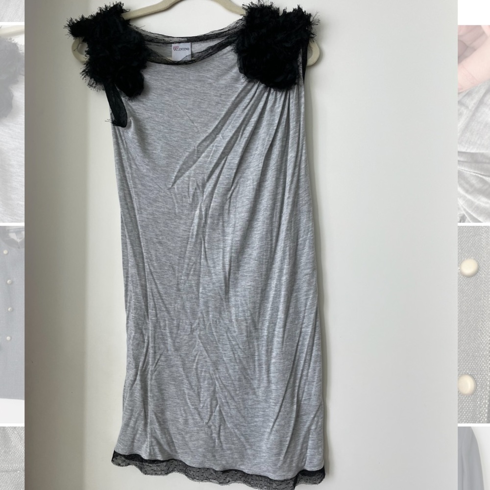 RED Valentino cotton dress with lace decor
